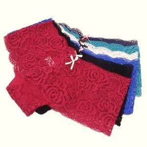 6 Piece Lady's Lace Boyshort/Cheeky Lace Panties size medium